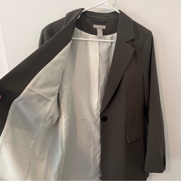 H&M Oversized Gray Women’s Blazer Size Small - Picture 8 of 10